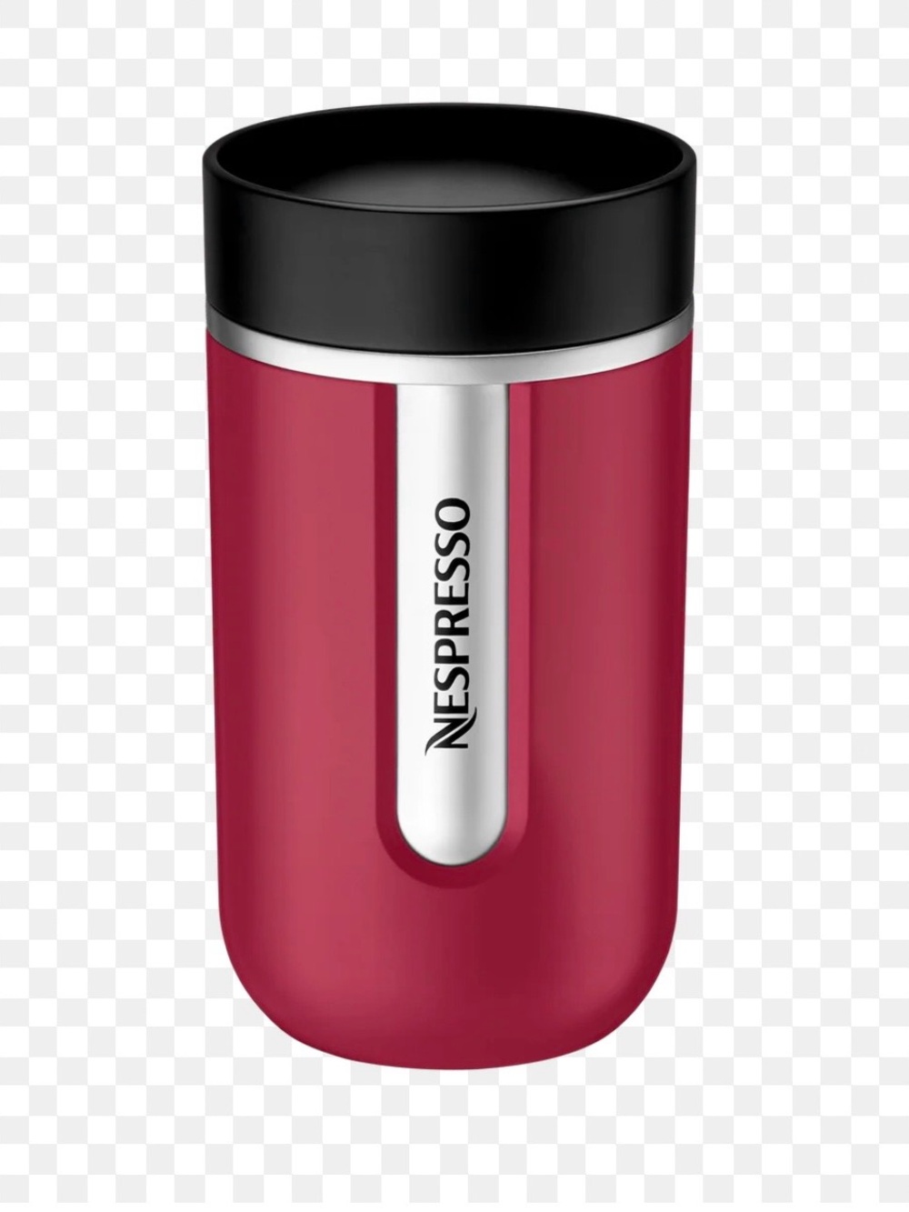 Nespresso Raspberry  Travel Mug with Black Lid size 300 ml 10oz